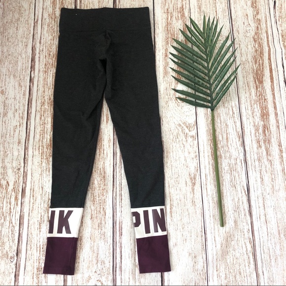 PINK Grey Yoga Leggings Size XS - Picture 5 of 6